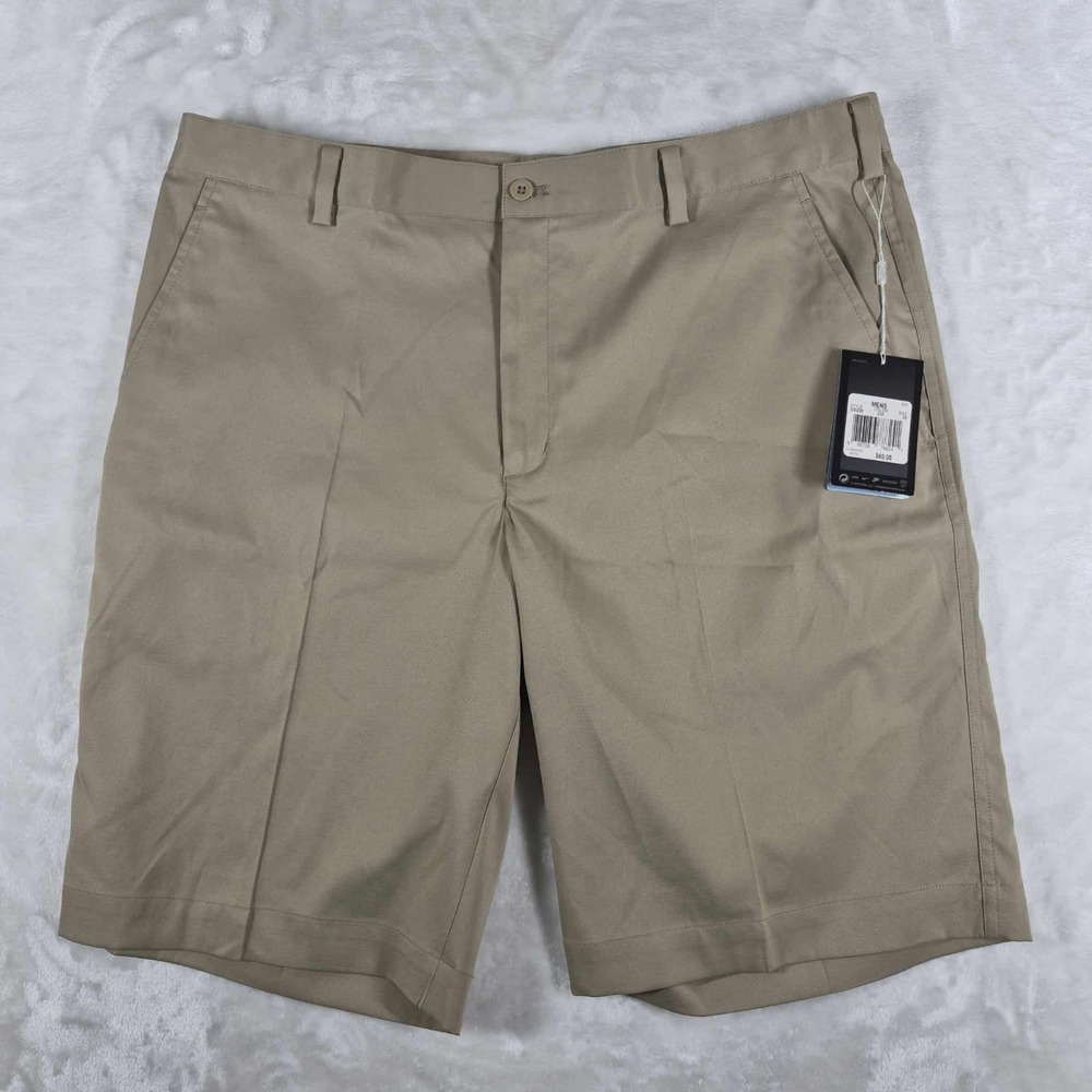 Nike Golf Shorts Men's 36‎ Beige Dri Fit Performance Active Stretch Casual NWT